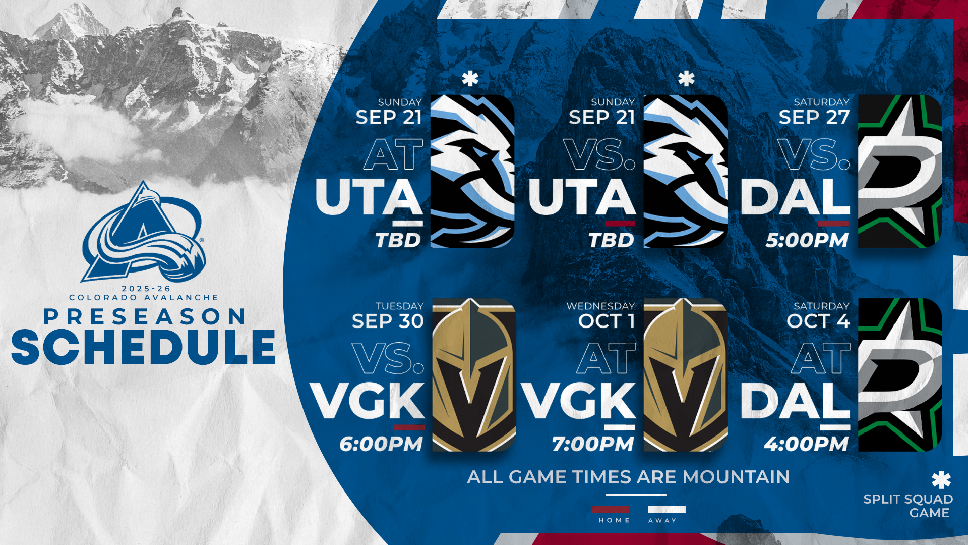 2025 Preseason Schedule