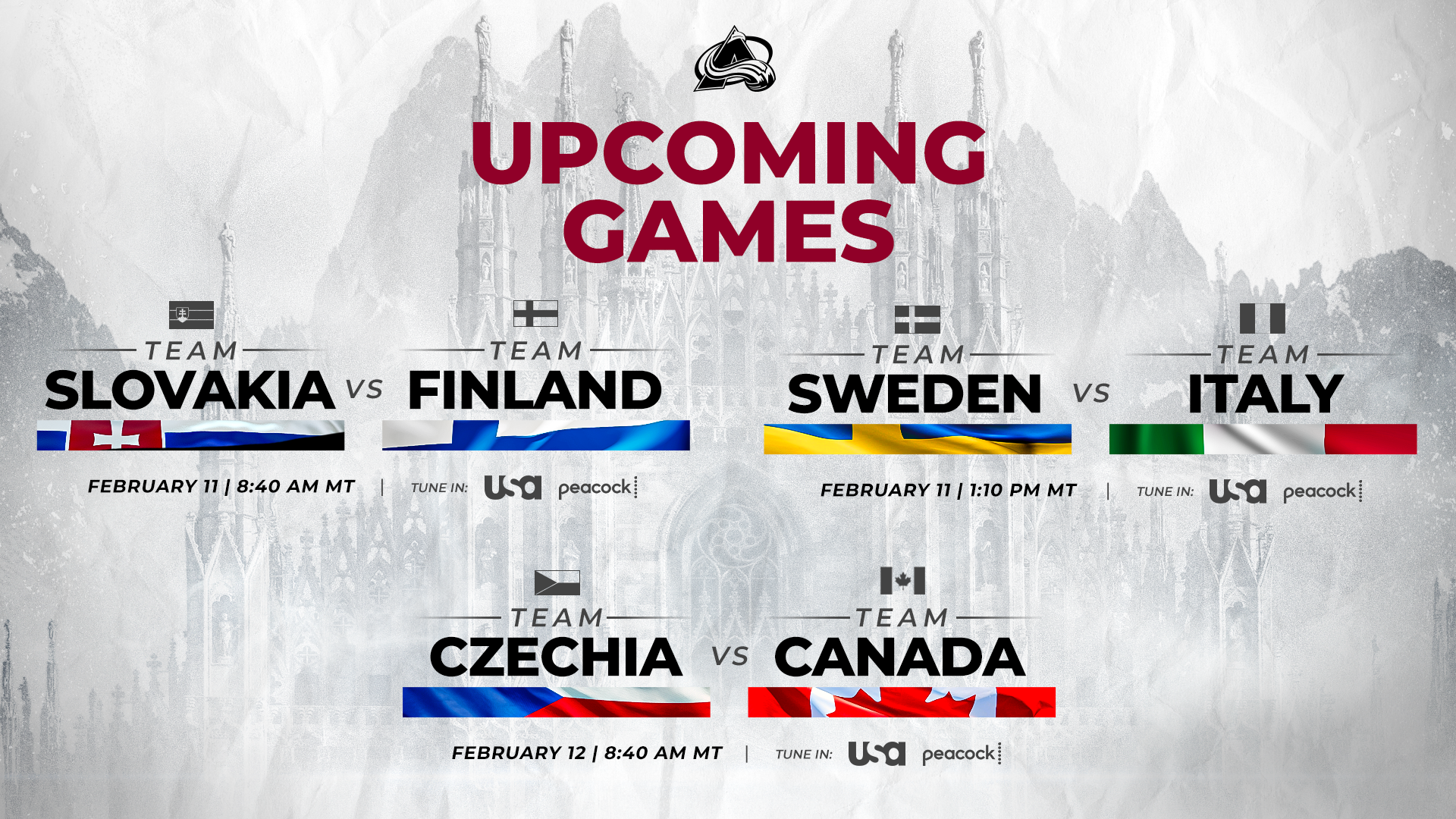 Olympic Winter Games Schedule