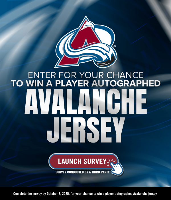 Enter to Win a player autographed Avalanche jersey!!